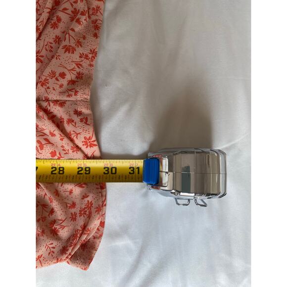 VTG Papaya Y2K Floral Bodycon Mini Dress 2000s M Bratz vibes Paris Hilton style - Picture 7 of 9